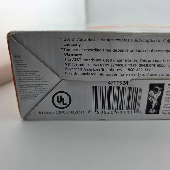 AT&T Digital Answering‎ System Model 1740 Time Day Stamp New In Box - Picture 11 of 11